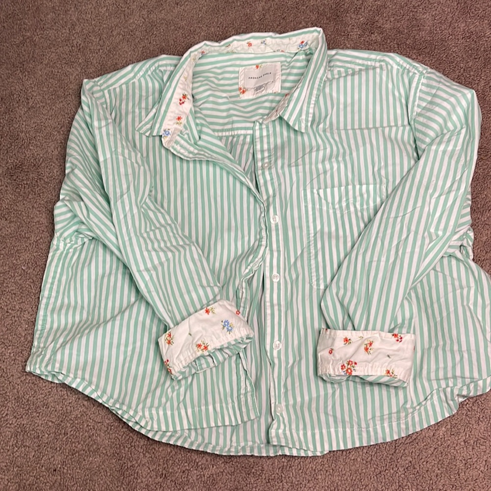 Button down crop top